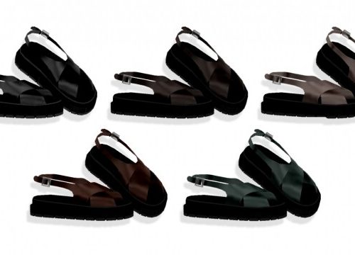 M dawn in september leather sandals at Bedisfull – iridescent