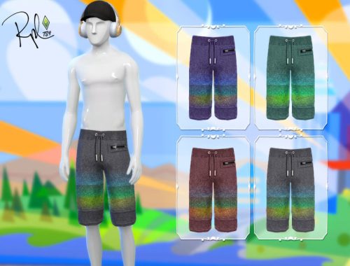 M Elastic Waist Cotton Shorts.