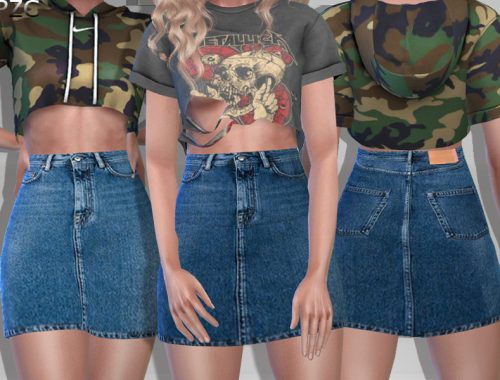 M.Guided Denim Jeans Skirt