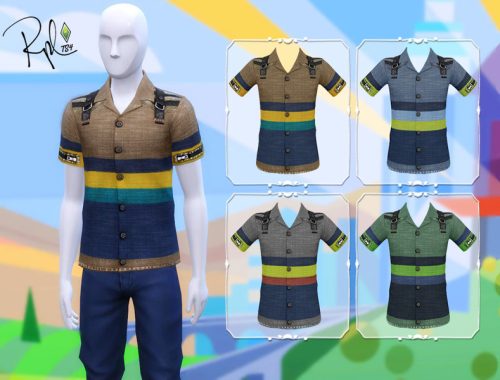 M Rave Stripe Shirt - Bowling Night.