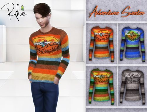 M Striped Adventure Sweater