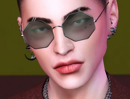 MACHINE Octangular Glasses at Praline Sims