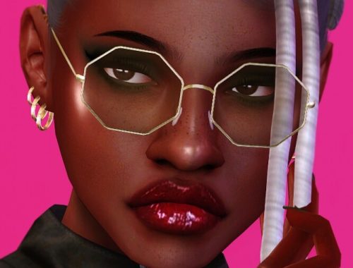 MACHINE Octangular Glasses at Praline Sims