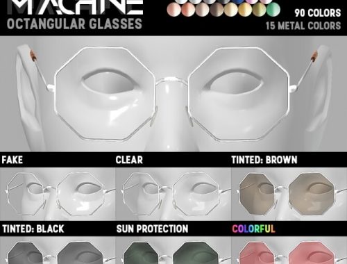 MACHINE Octangular Glasses at Praline Sims