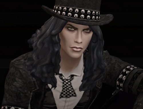 Mad Hatter Gothic Outfit and Hat Conversion by HIM666 at Mod The Sims