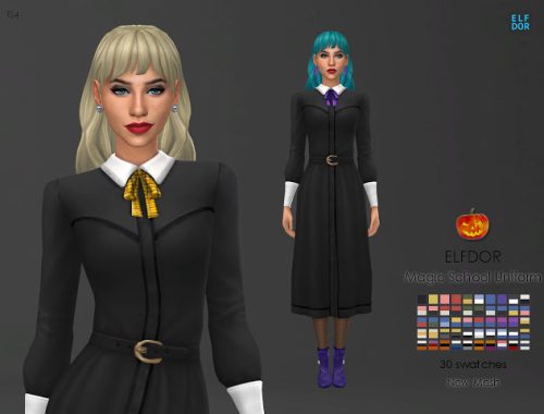Magic School Uniform at Elfdor Sims