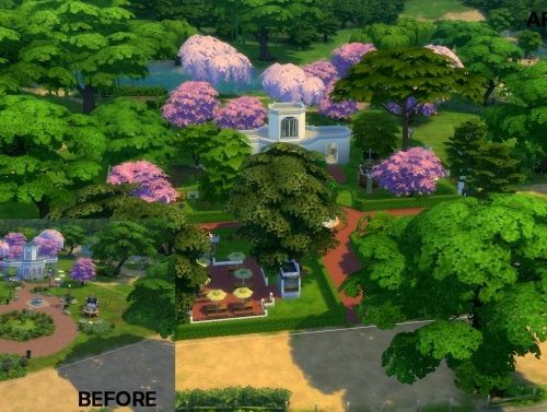 Magnolia Blossom park Willow Creek Renovation by iSandor at Mod The Sims