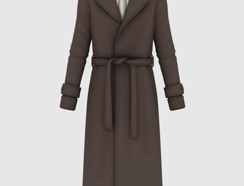 Male Buttonless Trench Coat at Happy Life Sims
