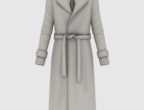 Male Buttonless Trench Coat at Happy Life Sims