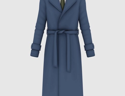 Male Buttonless Trench Coat at Happy Life Sims