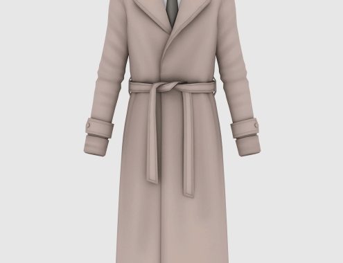 Male Buttonless Trench Coat at Happy Life Sims