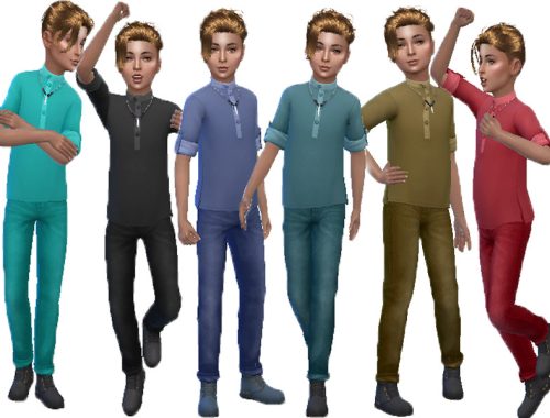 Male child denim outfit (Island living)