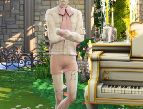 Male ribbon shirt 4 at Chaessi