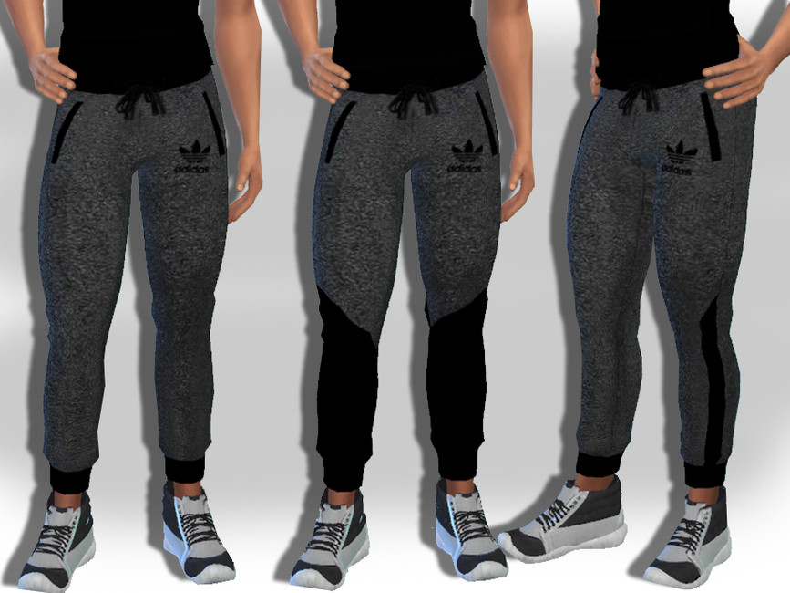 Male Sims Grey Melange Jogging Pants - The Sims Catalog