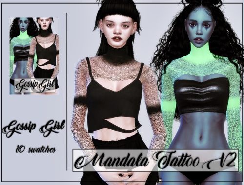 Mandala Tattoo V2 -Gossip Girl