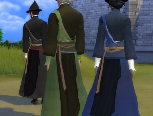 Manly robes for spellcasters and fantasy Sims by Velouriah
