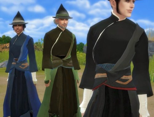 Manly robes for spellcasters and fantasy Sims by Velouriah