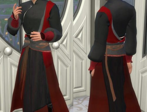 Manly robes for spellcasters and fantasy Sims by Velouriah