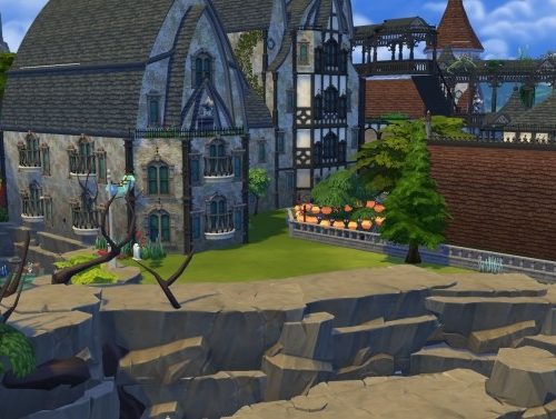 Manor on the castle ruins by EyeCandy at Mod The Sims
