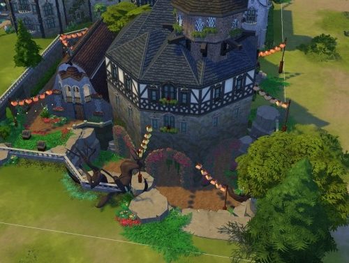 Manor on the castle ruins by EyeCandy at Mod The Sims