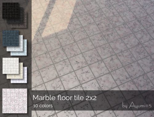 Marble floor tile 2x2