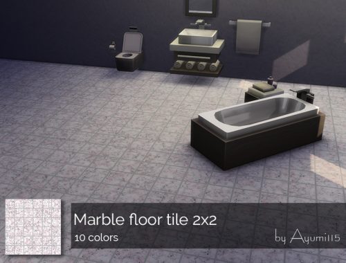 Marble floor tile 2x2