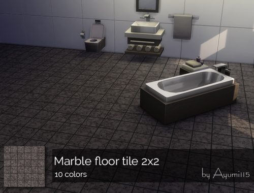 Marble floor tile 2x2