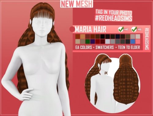 MARIA HAIR by Thiago Mitchell at REDHEADSIMS