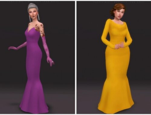 MARIGOLD & MAGNOLIA LONG DRESSES at Candy Sims 4