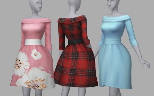MARILYN DRESS at Candy Sims 4