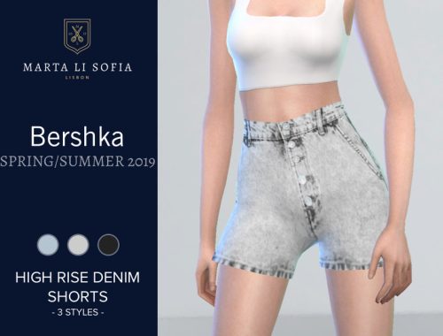 Marta Li Bershka High Rise Denim Shorts