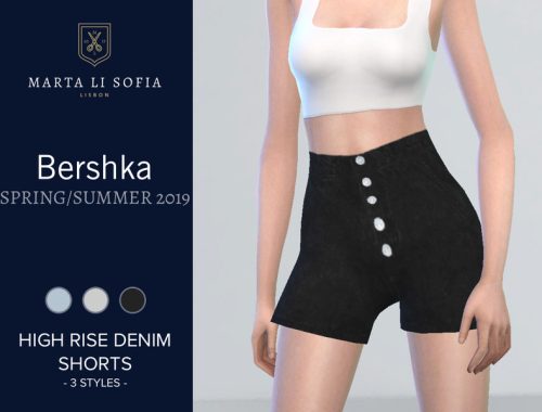 Marta Li Bershka High Rise Denim Shorts