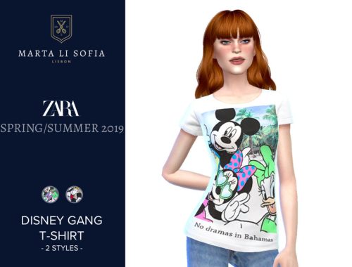 Marta Li Zara Disney Minnie & Mickey Gang  T-shirt