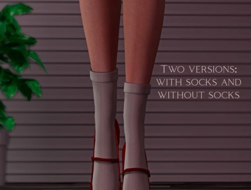 Mary Jane High Heels With & Without Socks at Astya96