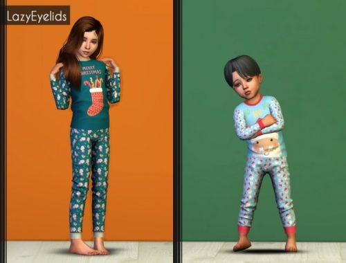 Matching pajamas at LazyEyelids