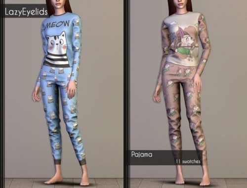 Matching pajamas recolors at LazyEyelids