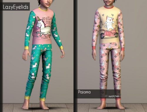 Matching pajamas recolors at LazyEyelids
