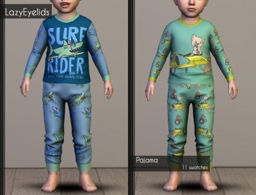 Matching pajamas recolors at LazyEyelids