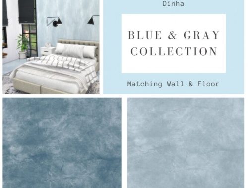 Matching Walls and Floor Blue and Gray Collection (P) at Dinha Gamer