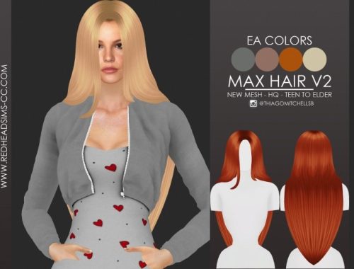 MAX HAIR by Thiago Mitchell at REDHEADSIMS
