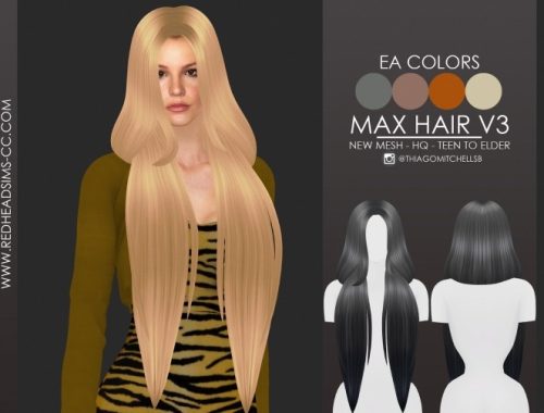 MAX HAIR by Thiago Mitchell at REDHEADSIMS