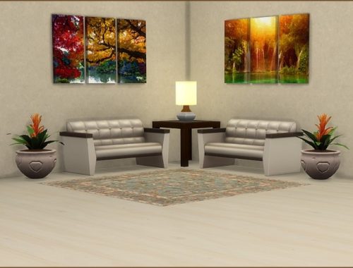 Mea Beautiful Triptych Landscape Paintings by oumamea at Mod The Sims