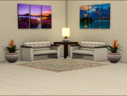 Mea Beautiful Triptych Landscape Paintings by oumamea at Mod The Sims