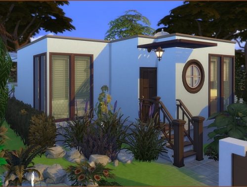 Mea Tiny Semi Modern house by oumamea at Mod The Sims