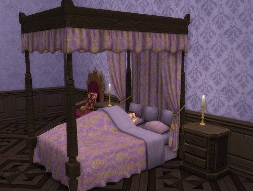 Medieval Queen Bed by TheJim07 at Mod The Sims