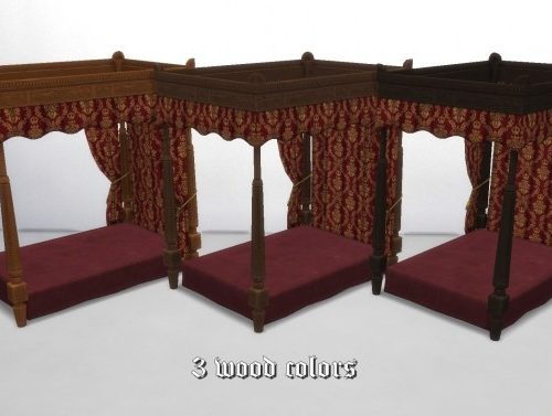 Medieval Queen Bed by TheJim07 at Mod The Sims