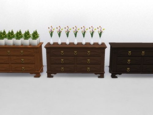 Medieval Wardrobe and Dresser by TheJim07 at Mod The Sims