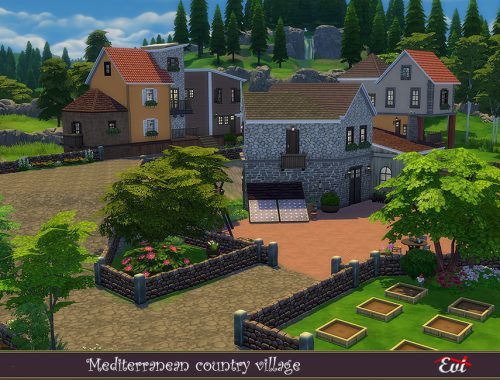 Mediterranean country village..