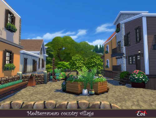 Mediterranean country village..