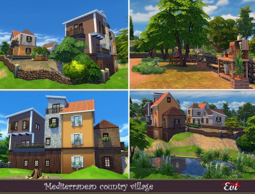 Mediterranean country village..